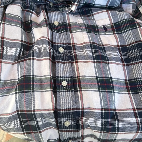 Ralph Lauren Golf Plaid Button Up Shirt Mens Large Cotton Gray EUC - Picture 4 of 5